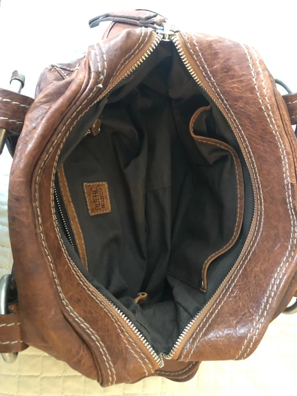 Ruehl No. 925 Distressed Leather Satchel